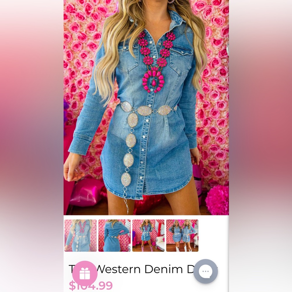 Western denim dress